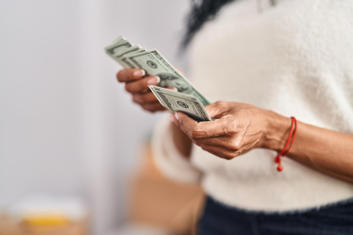 33410 Customer receiving short-term loan at pawn shop in Pomona, California