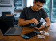 Preparing electronics for pawn shop appraisal with accessories and data reset